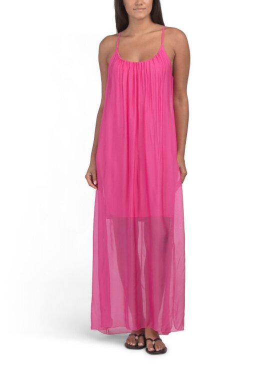 Giusy Dresses & Skirts - GIUSY Silk Blend Strappy Maxi Dress